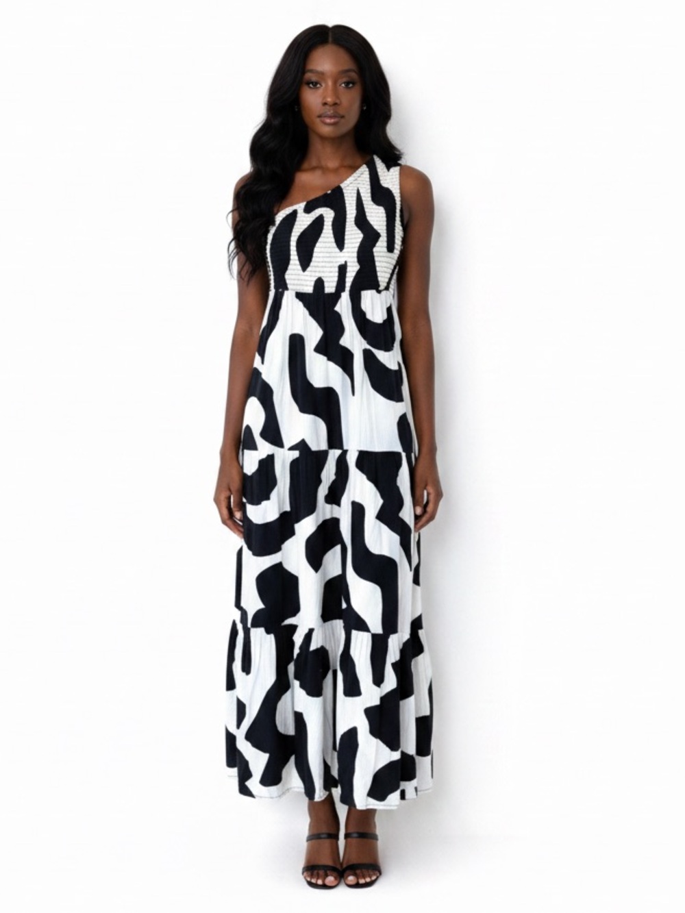 Abel The Label Anthropologie One Shoulder Maxi Dress